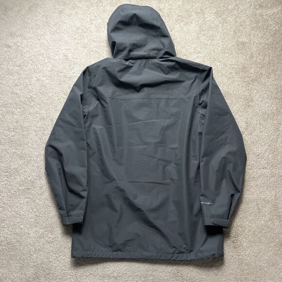 Eddie Bauer Rain Jacket Mens Medium Gray Weatheredge Waterproof Hooded Coat - Picture 7 of 7